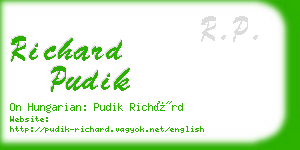 richard pudik business card